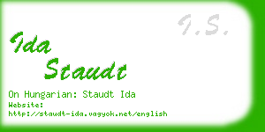 ida staudt business card